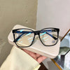 Transparent Oversized Retro Blue Light Blocking  Glasses for women | Computer/ Reading/ Gaming / TV/ Smarphone / Glasses, Anti Eyestrain & UV Glare Non prescription